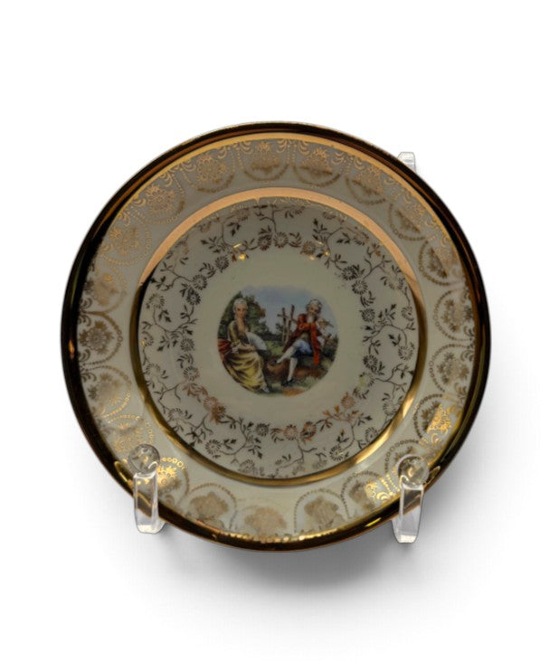 Vintage La C’ebone 22K Gold French Romantic Fruit Bowl