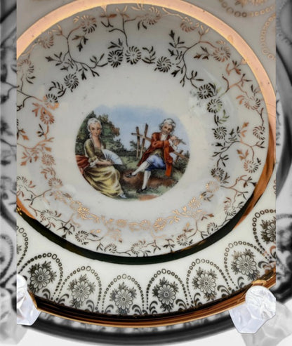 Vintage La C’ebone 22K Gold French Romantic Fruit Bowl