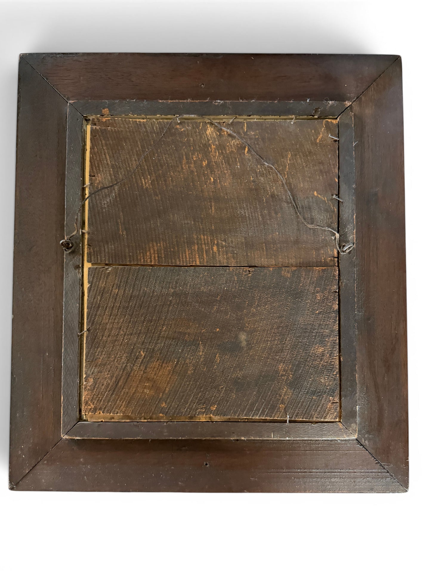 Vintage Lady Portrait Print in Deep Wood Frame with Slate Backing