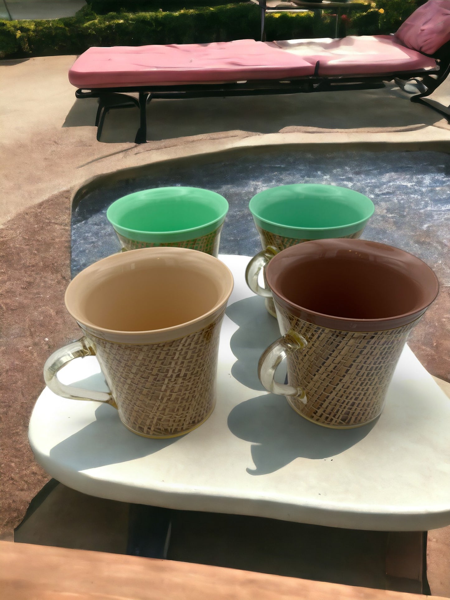 Vintage Melmac Burlap Insulated Mugs