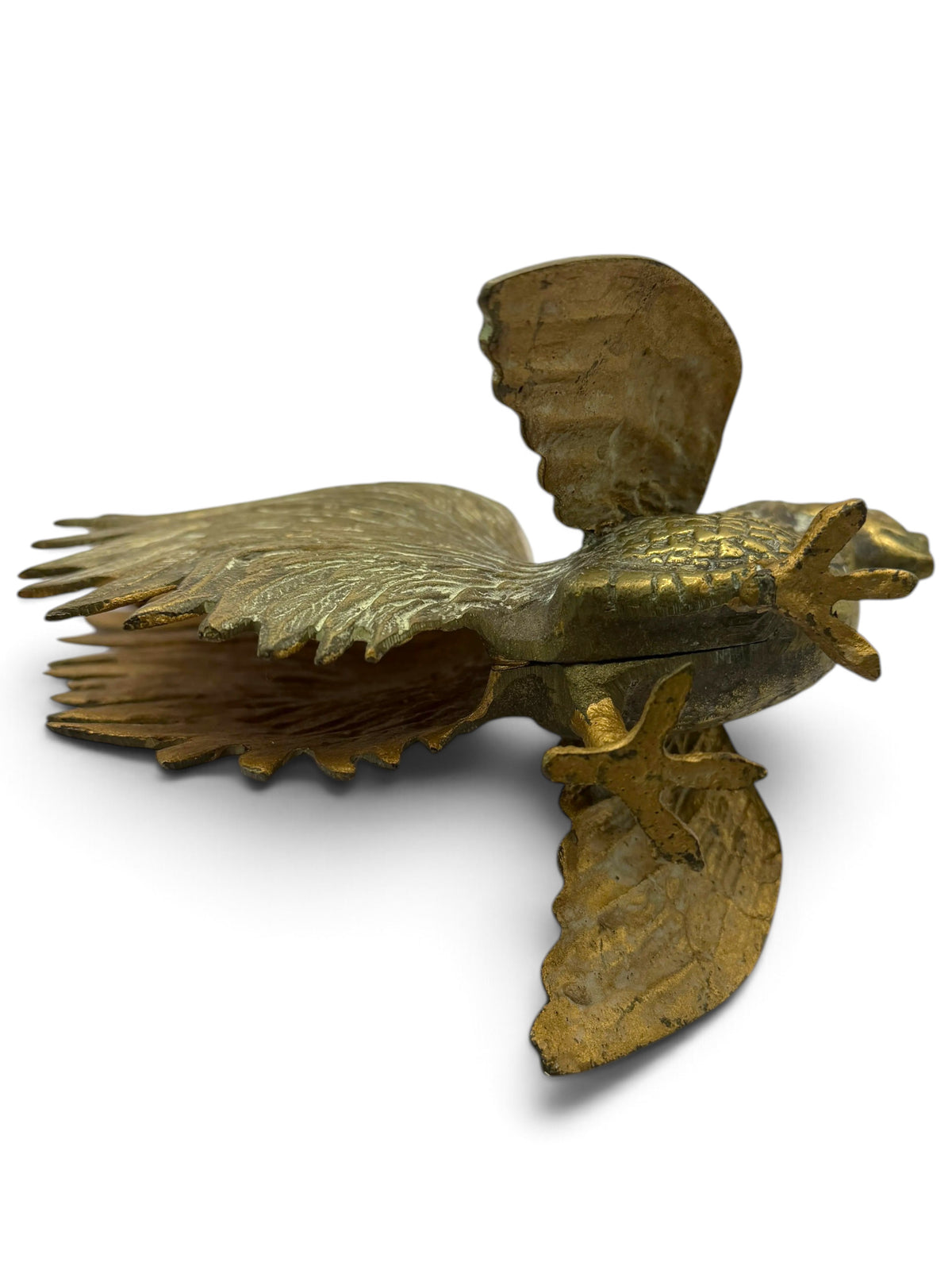 Vintage Mid-Century Brass Fighting Roosters, Pair