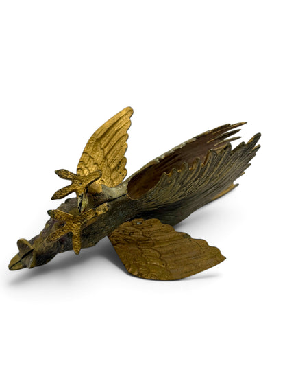 Vintage Mid-Century Brass Fighting Roosters, Pair