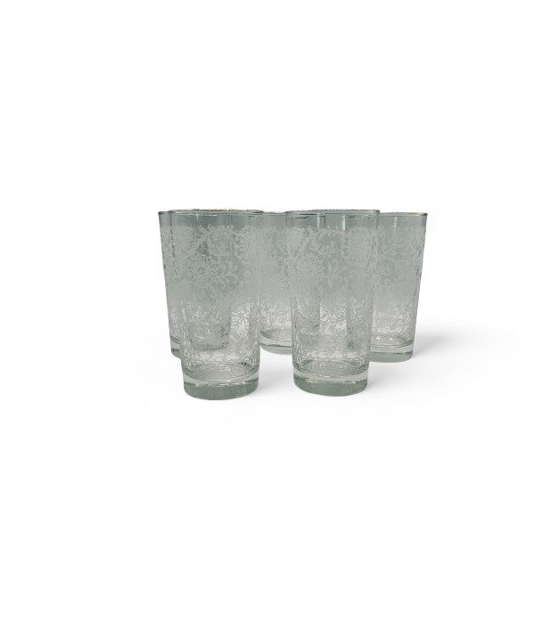 Mid Century Libbey Lace High ball Glasses