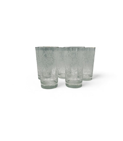 Mid Century Libbey Lace High ball Glasses