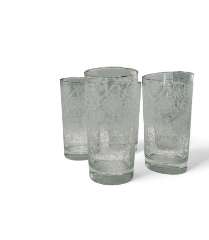 Century Libbey Lace Highball Glasses Set 