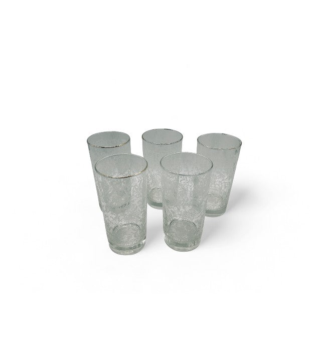 Vintage Mid Century Libbey Lace High ball Glasses