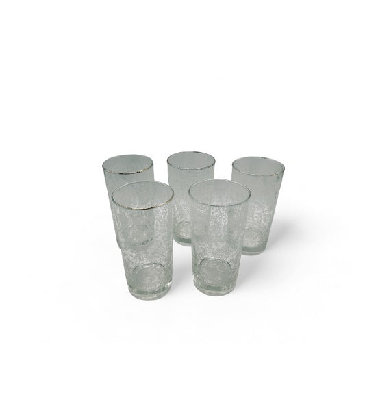 Vintage Mid Century Libbey Lace High ball Glasses