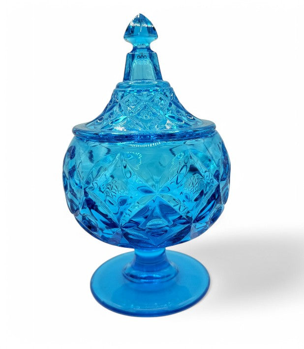 Blue Glass Pedestal
