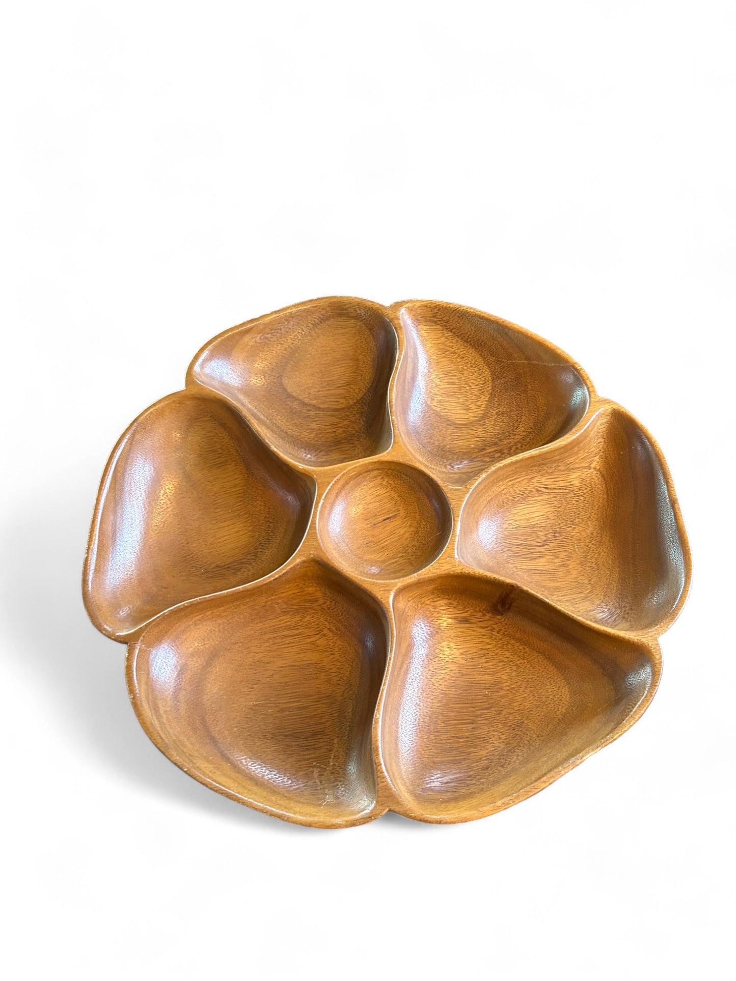 Vintage Monkeypod Wood Lazy Susan