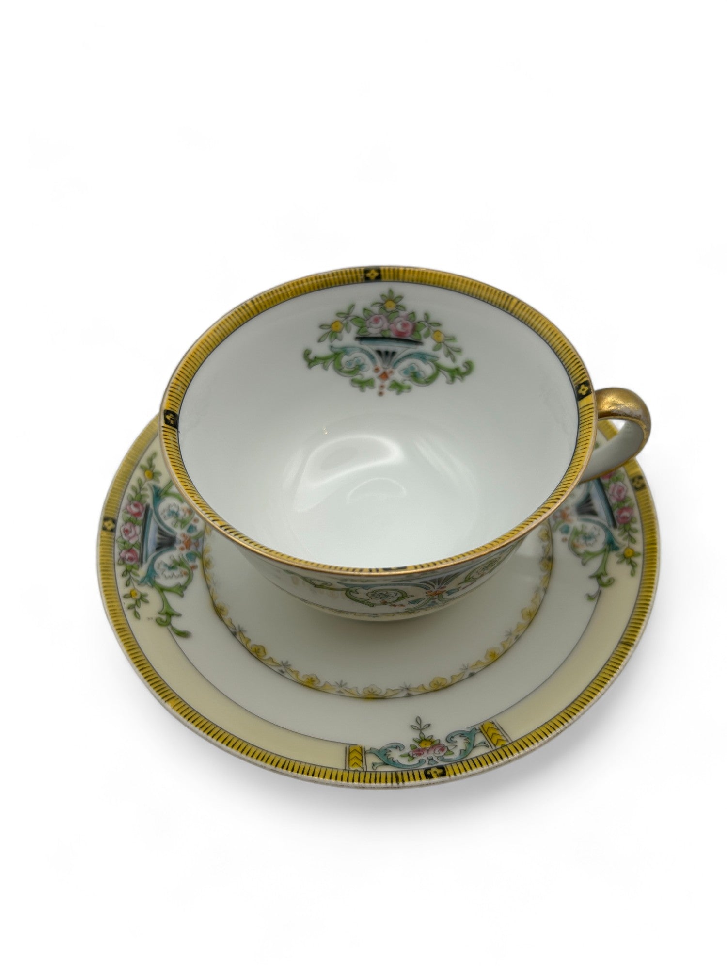Vintage Noritake Minaret Footed Cup Saucer Set