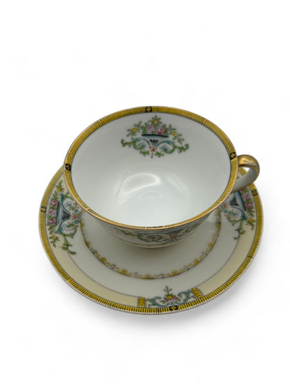 Vintage Noritake Minaret Footed Cup Saucer Set