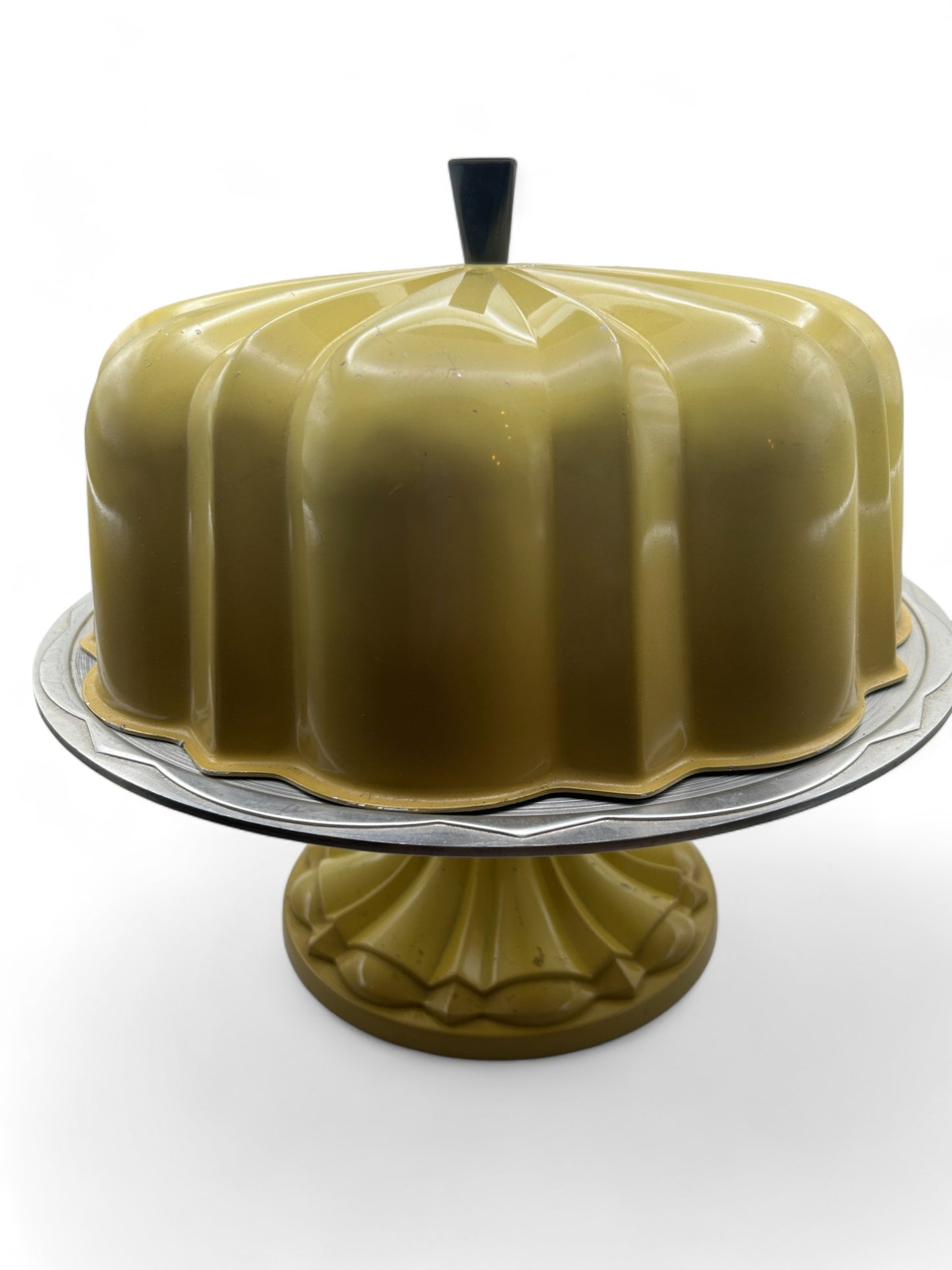  Ombre Yellow Nordic Ware Aluminum Metal Bundt Cake Stand 