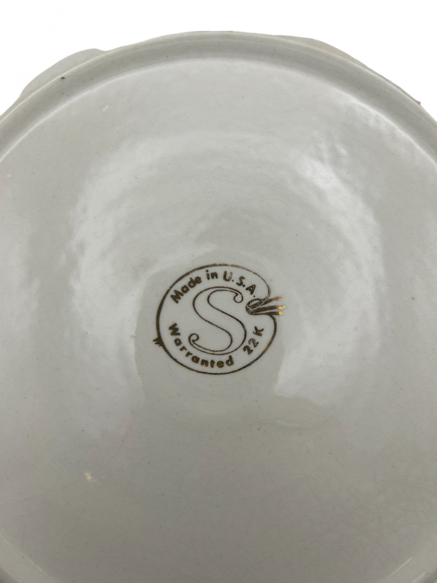 Vintage Rose Plates with 22K Gold Trim