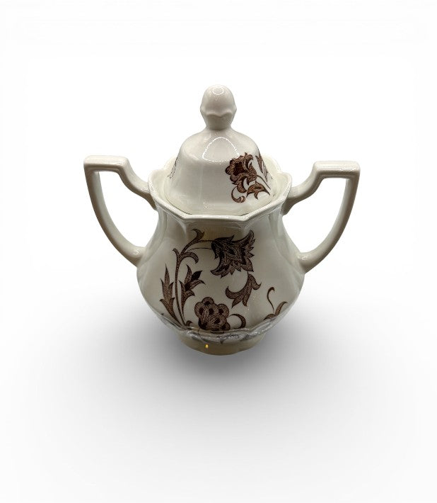 Vintage MCM Royal Staffordshire J&G Meakin “Windsong” Creamer + Lidded Sugar