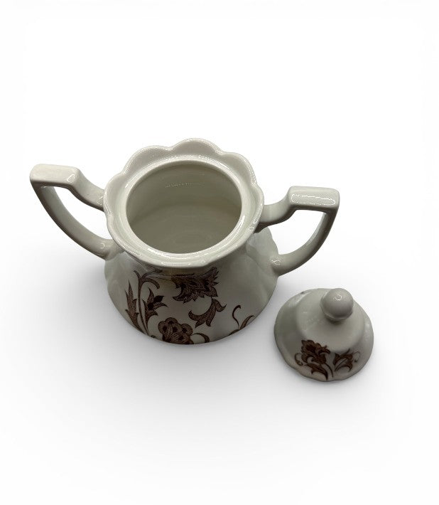 Vintage MCM Royal Staffordshire J&G Meakin “Windsong” Creamer + Lidded Sugar