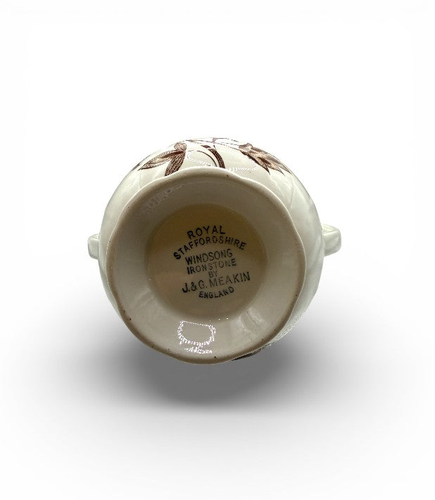 Vintage MCM Royal Staffordshire J&G Meakin “Windsong” Creamer + Lidded Sugar