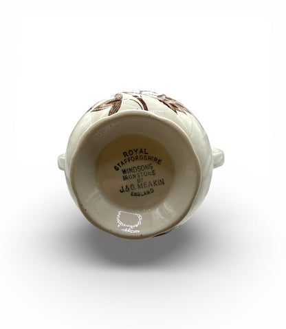 Vintage MCM Royal Staffordshire J&G Meakin “Windsong” Creamer + Lidded Sugar