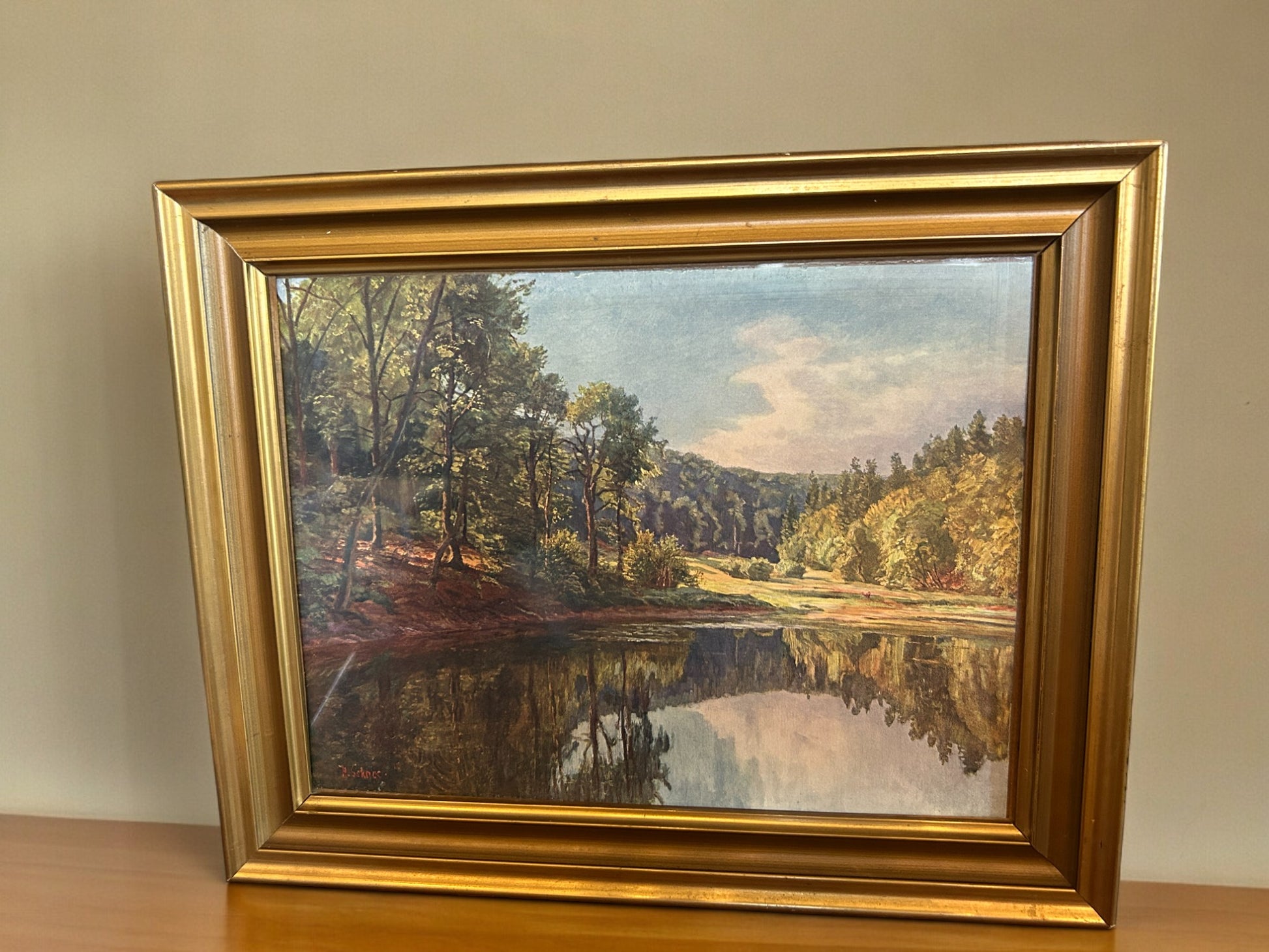 Serene Vintage Landscape Print