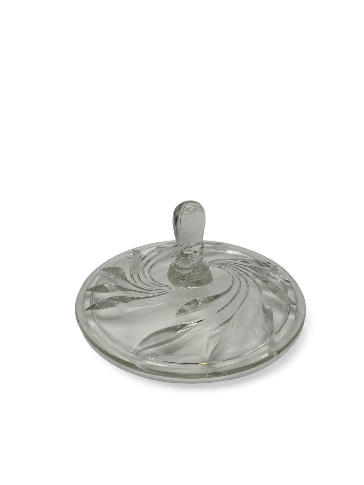 Vintage Three Part Glass Candy Dish With Lid