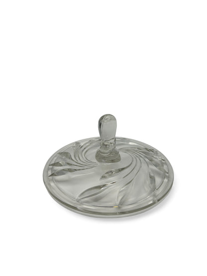Vintage Three Part Glass Candy Dish With Lid