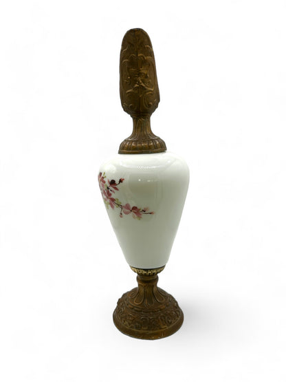  Hand Painted Porcelain and Metal Ewer