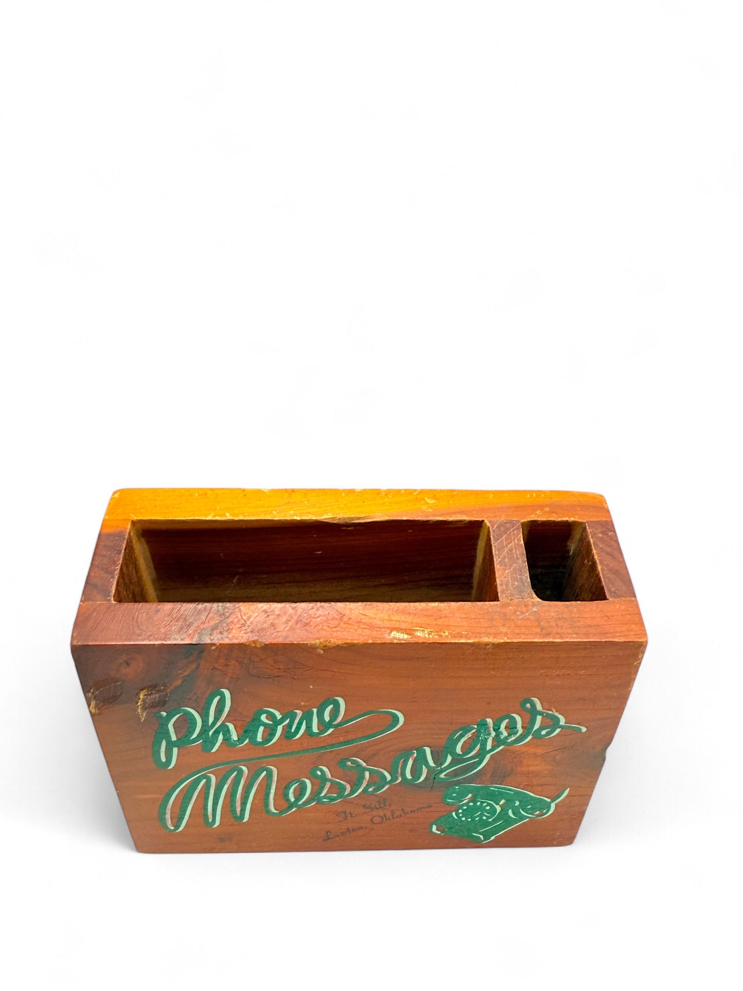 Vintage Wooden Phone Message Holder