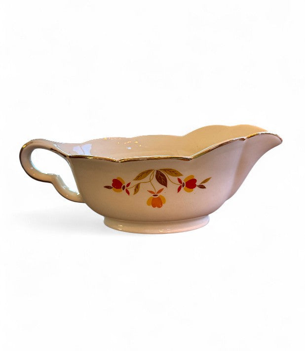 Vintage Hall Autumn Leaf Gravy Boat - Vintage Tableware